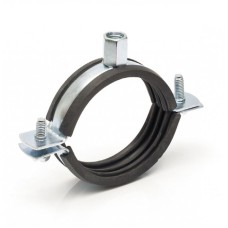 Хомут сантехнический крепежный трубный стальной оцинкованный с резиновой прокладкой Optimal Mupro 19 мм