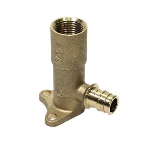 Водорозетка латунная Дн 20-3/4" ВР (ВН) с фланцем для PE-X труб РОС в Тюмени