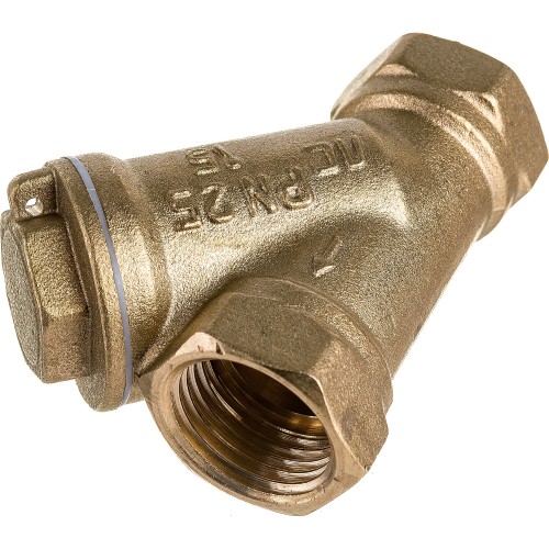 Фильтр сетчатый Y-образный латунный Ду-32 (1 1/4") Ру-25 ВР (ВН) (Т<130°С) Ридан FVR-R в Тюмени