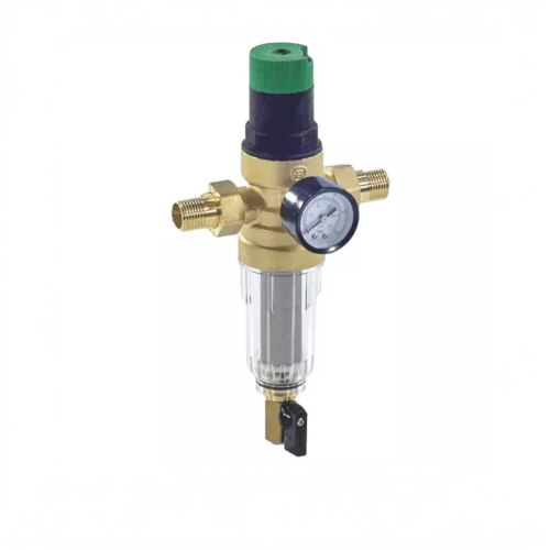 Фильтр сетчатый Т-образный латунный Ду-25 (1") Ру-25 НР (НАР) (Т<70°С) с регулятором давления Honeywell FK06 в Тюмени