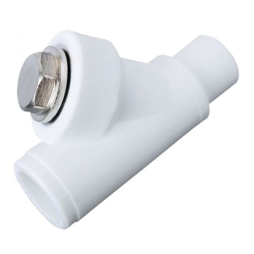 Фильтр PP-R сетчатый белый Дн 20 45гр внутренняя-наружная пайка RTP (РосТурПласт) в Тюмени