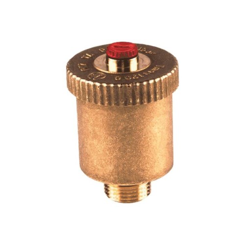 Воздухоотводчик автоматический латунный Ду-10 (3/8") Ру-14 НР (НАР) прямой с запорным клапаном Giacomini R99I в Тюмени