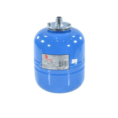 Гидроаккумулятор вертикальный стальной с наружной резьбой Wester WAV 10 бар 8 л в Тюмени
