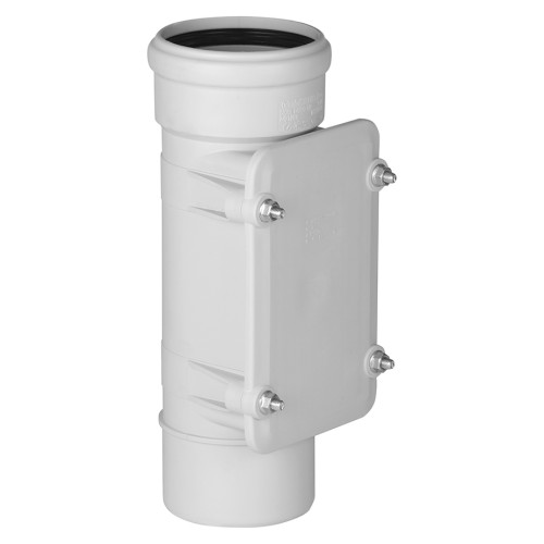 Ревизия канализационная PP-MD с крышкой Дн 58 (DN56) светло-серая бесшумный б/нап в/к Ostendorf Skolan dB SKRE в Тюмени