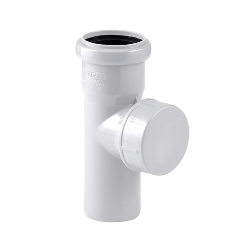 Ревизия канализационная PP-M с крышкой белая Дн 50 бесшумный б/нап в/к RTP (РосТурПласт) в Тюмени