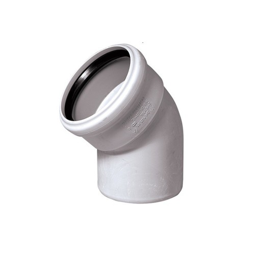 Отвод канализационный PP-M белый Дн 50 30гр бесшумный б/нап в/к RTP (РосТурПласт) в Тюмени