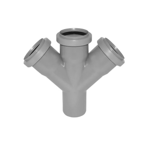 Крестовина PP-M одноплоскостная бесшумная белая Дн 110-110-50 87гр б/нап в/к RTP (РосТурПласт) 2 в Тюмени