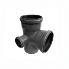 Крестовина PP-H двухплоскостная левая серая Дн 110-110-50 87гр б/нап в/к RTP (РосТурПласт) 2