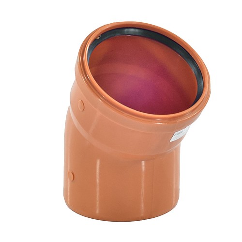 Отвод канализационный PP-B коричневый Дн 110 15гр б/нап в/к RTP (РосТурПласт) в Тюмени