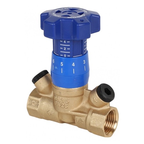 Клапан балансировочный латунный ручной с внутренней резьбой 2,5 МПа CIM 787R Cimberio 20 мм в Тюмени