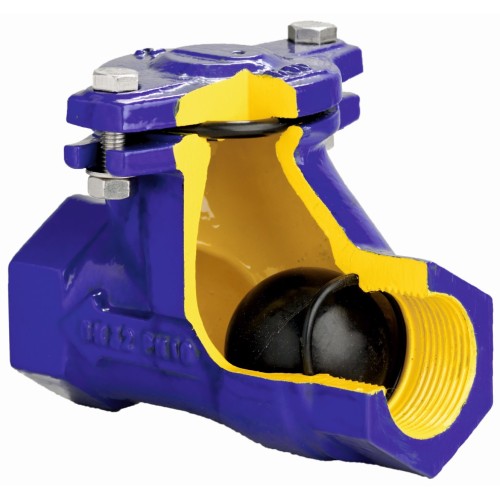 Клапан обратный чугунный Y-тип с внутренней резьбой NBR 1,6 МПа D-022S ABRA 32х135 мм в Тюмени