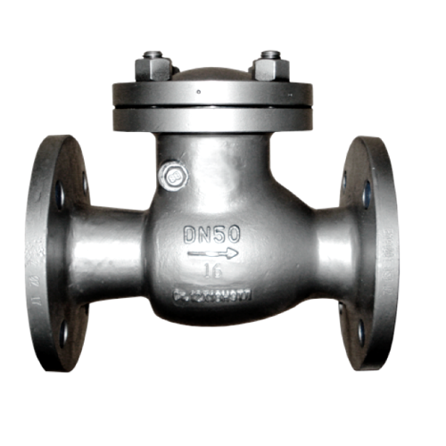 Клапан обратный стальной поворотный фланцевый 1,6 МПа 19с76нж 80х310 мм в Тюмени