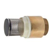 Клапан обратный латунный осевой приемный с сеткой с внутренней резьбой 1,6 МПа 40х125 мм