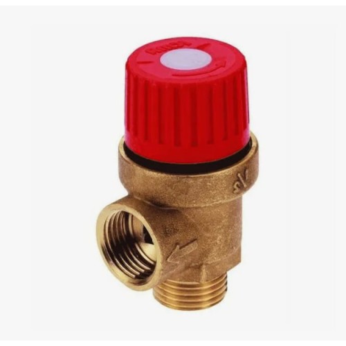 Клапан предохранительный латунный пружинный с внутренней-наружной резьбой 1,0 МПа Uni-Fitt 15 мм 1/2" в Тюмени