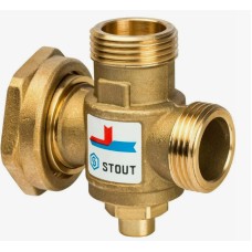 Клапан смесительный латунный термостатический седельный с внутренней-наружной резьбой 1,0 МПа SVM-0050 STOUT 40 мм 1 1/2"