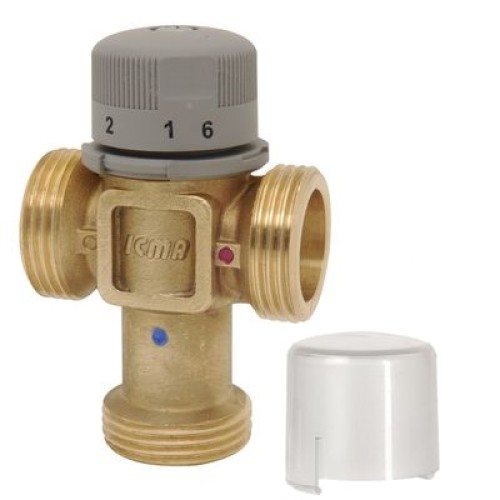 Клапан смесительный латунный термостатический седельный с внутренней резьбой 1,0 МПа Icma 20х68 мм в Тюмени