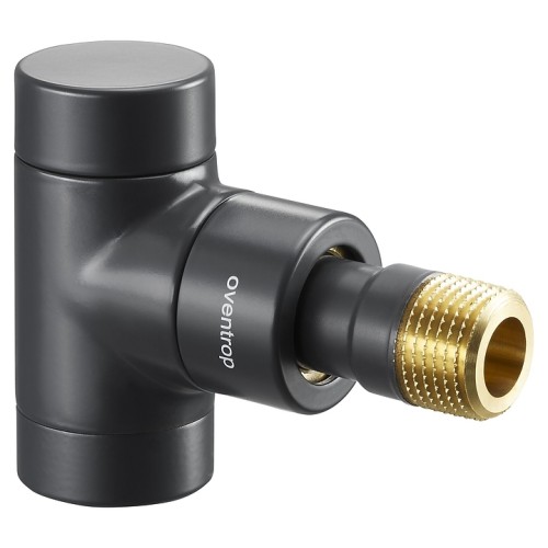 Клапан термостатический угловой Ду-15 (1/2") Ру-10 ВР-НР (ВН-НАР) черный серия E Oventrop в Тюмени