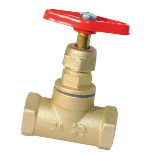 Клапан запорный латунный с внутренней резьбой 1,6 МПа 15б1п Цветлит 50х101 мм ТУ 206-3973235-01-93 в Тюмени