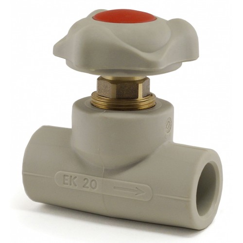 Клапан запорный проходной PP-R с внутренней пайкой 2,0 МПа Wavin Ekoplastik 63 мм ГОСТ 32415-2013 в Тюмени