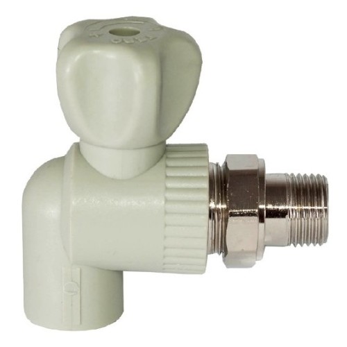 Клапан запорный угловой PP-R наружная резьба 2,5 МПа VALFEX 20 мм 1/2" ГОСТ 32415-2013 в Тюмени