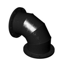 Колено (отвод) фланец-гладкий конец УФГ ВЧШГ с ЦПП Ду-600