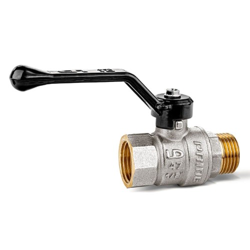 Кран запорный латунный со спускником стандартнопроходной с ручкой-рычагом ВР (ВН) Ру 40 LD Pride LD 15 мм 1/2" в Тюмени