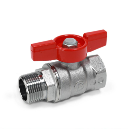 Кран запорный латунный полнопроходной с ручкой-бабочкой ВР-НР Ру 42 R914 Giacomini 15х67 мм 1/2" в Тюмени