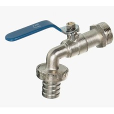 Кран запорный латунный угловой стандартнопроходной с ручкой-рычагом НР Ру 16 Genebre 3059 Genebre 15 мм 1/2"