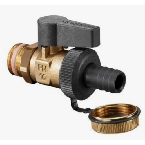 Кран запорный латунный полнопроходной с ручкой-рычагом НР-штуцер Ру 16 Optiflex KFE Oventrop 15 мм 1/2" в Тюмени