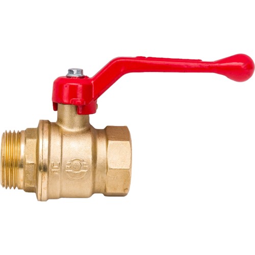 Кран запорный латунный стандартнопроходной с ручкой-рычагом ВР-НР Ру 40 RTP (РосТурПласт) 15 мм 1/2" в Тюмени