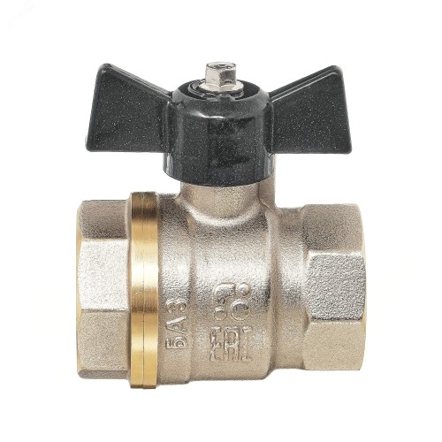 Кран запорный латунный угловой стандартнопроходной с ручкой-бабочкой ВР (ВН) Ру 40 Pride LD 15 мм 1/2" в Тюмени