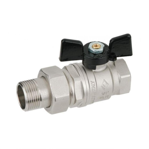 Кран запорный латунный полнопроходной с ручкой-бабочкой ВР-американка Ру 50 Bugatti 922 Bugatti 15 мм 1/2" в Тюмени