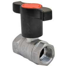 Кран запорный латунный с Т-рукояткой стандартнопроходной с ручкой-рычагом ВР-НР Ру 16 Optibal Oventrop 20 мм 3/4"