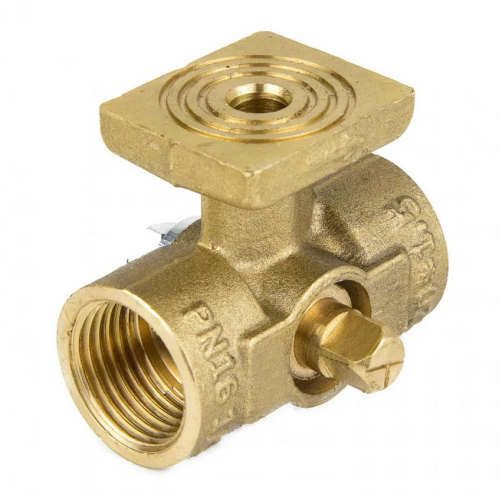 Кран латунный трехходовой стандартнопроходной для манометра с фланцем без ручки ВР (ВН) Ру 16 Aquasfera 1061 Aquasfera 15 мм 1/2" в Тюмени