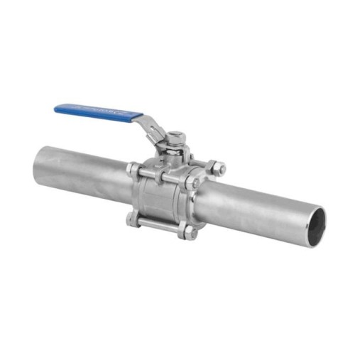 Кран запорный трехсоставной нержавеющий под приварку полнопроходной ручка-рычаг Ру 63 Benarmo 32 мм в Тюмени