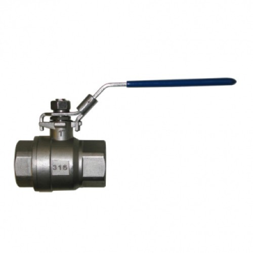 Кран запорный нержавеющий ВР (ВН) стандартнопроходной ручка-рычаг Ру 64 AISI 304 NK 15х52 мм 1/2" в Тюмени