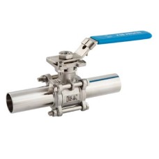 Кран шаровый нержавеющий под приварку стандартнопроходной Ру 40 AISI 316 BV61A ABRA 80х205 мм 3"