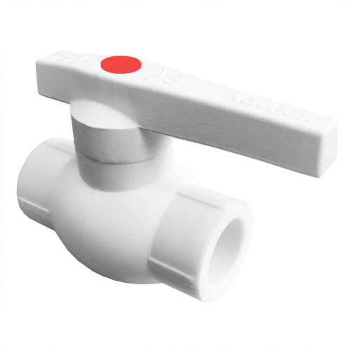 Кран полипропиленовый PP-R запорный прямой стандартнопроходной с внутренней пайкой белый ручка-рычаг Ру 25 Стандарт Pro Aqua 25 мм ГОСТ 32415-2013 в Тюмени