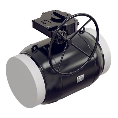 Кран запорный стальной под приварку с редуктором полнопроходной Ст20 КШ.П.П. ALSO 300х730 мм