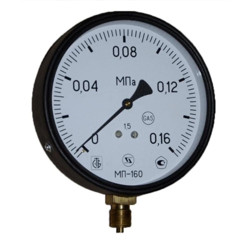 Манометр радиальный диаметр 160мм 0-6 кгс/см2 (0-0,6 МПа) G1/2" МП-160 Завод теплотехнических приборов в Тюмени