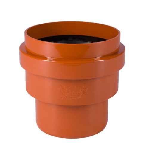 Переход НПВХ (ПВХ) Дн 200 коричневый безнапорный на гладкий конец керамической трубы Ostendorf KGUS в Тюмени