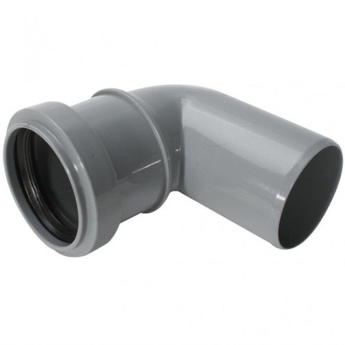 Отвод НПВХ (ПВХ) с раструбом серый Дн 50 87гр безнапорный в/к ТУ 6-49-33-92 Хемкор в Тюмени