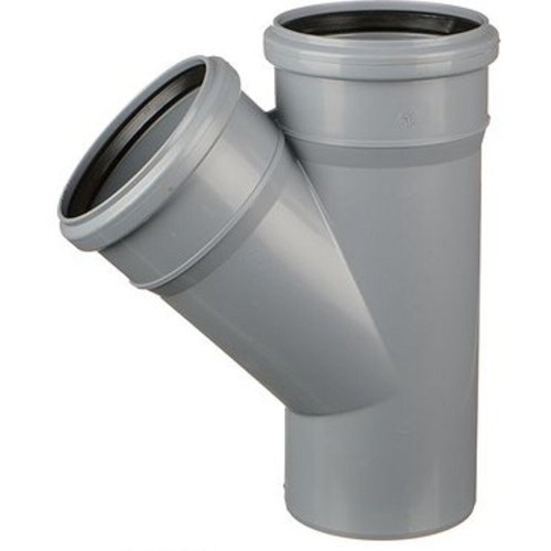 Тройник НПВХ (ПВХ) с раструбом Дн 50-50 45гр серый безнапорный в/к ТУ 6-49-33-92 Агригазполимер в Тюмени