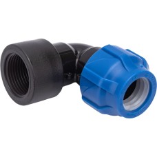 Отвод ПЭ компрессионный Дн 63-1 1/2" 90гр Ру-10 ВР (ВН) RTP (РосТурПласт)