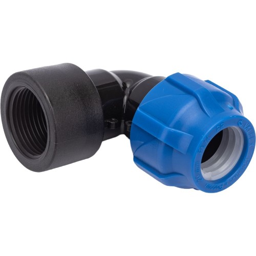 Отвод ПЭ компрессионный Дн 63-1 1/2" 90гр Ру-10 ВР (ВН) RTP (РосТурПласт) в Тюмени