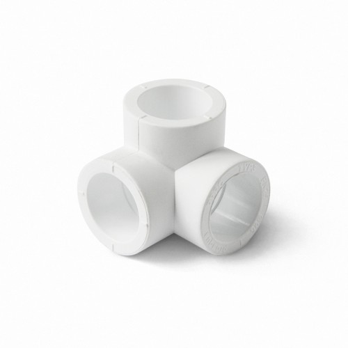 Тройник двухплоскостной PP-R Дн 20 белый Pro Aqua в Тюмени