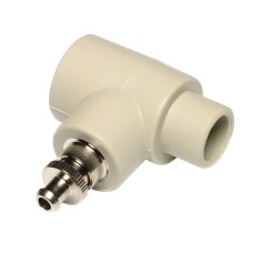 Штуцер PP-R серый с выпускным вентилем Дн 25 Wavin Ekoplastik