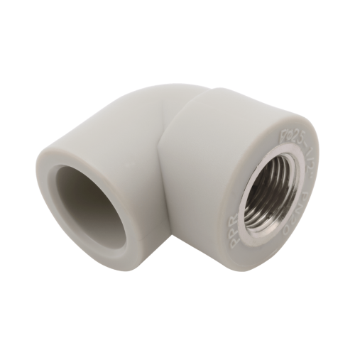 Угольник PP-R комбинированный серый ВР (ВН) Дн 20-1/2" 90 гр Wavin Ekoplastik в Тюмени