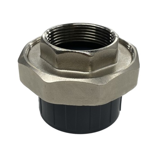 Муфта ПВХ под клеевое соединение Дн 63х2" НР серая разъемная Aquaviva AQVBND63M в Тюмени