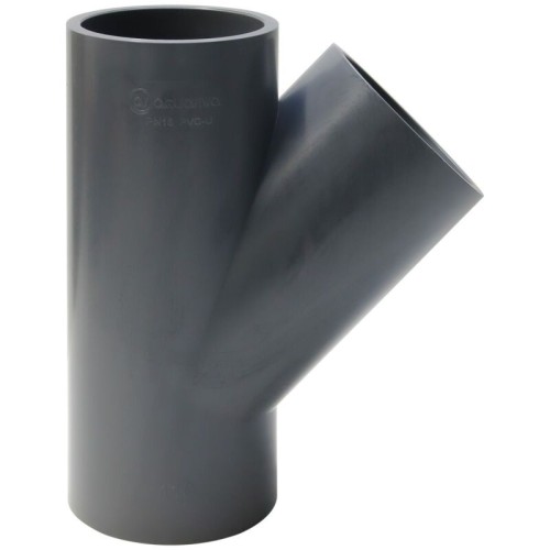 Тройник ПВХ клеевой Дн 160 45гр Ру-16 серый напорный Aquaviva в Тюмени